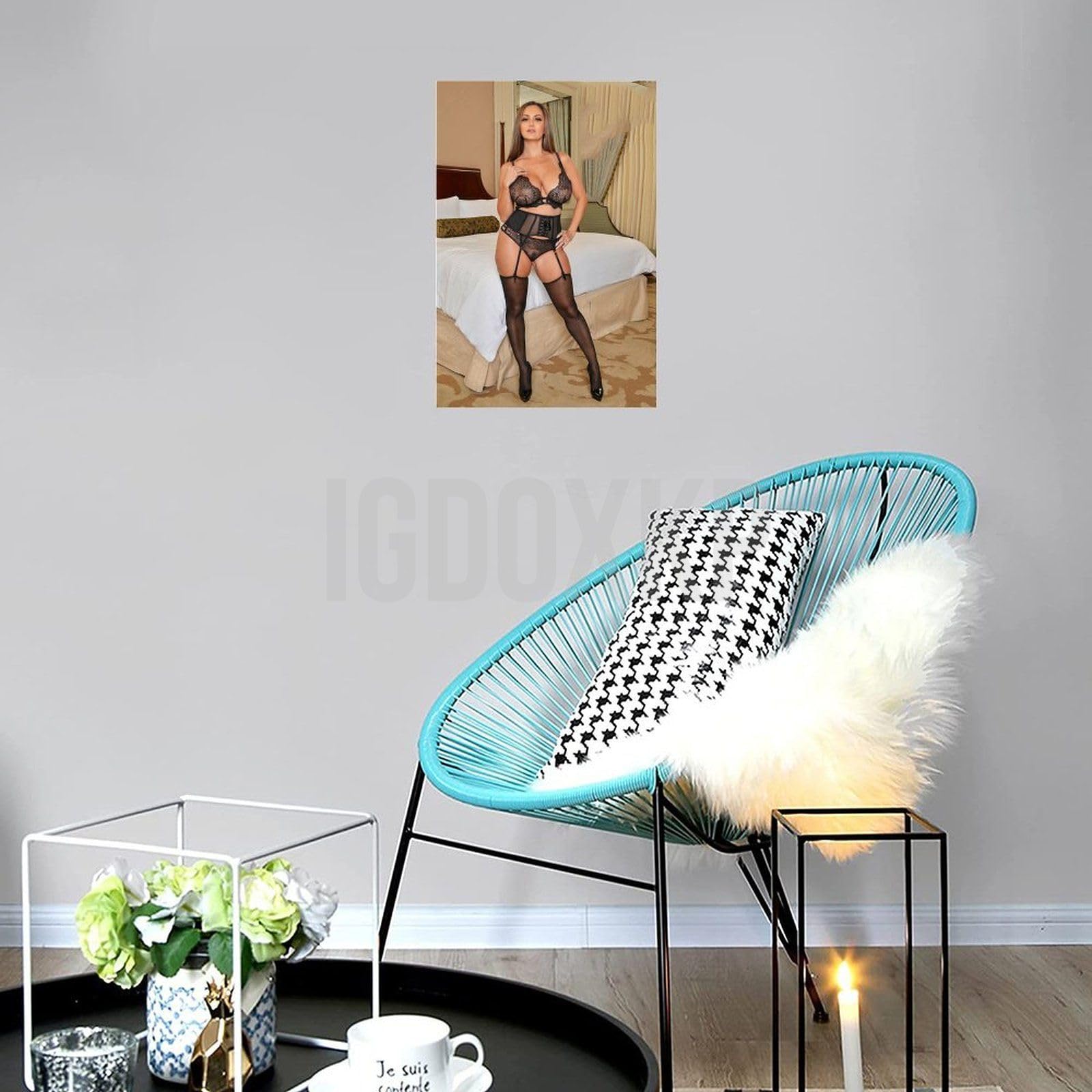 Wall art celebrating a confident figure