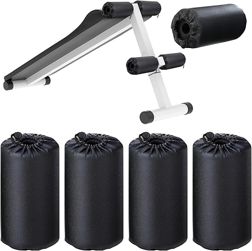 4 almohadillas de espuma para pies de repuesto para banco de pesas, mesa de inversión y equipos de ejercicio de gimnasio (7 x 3.5 x 0.8 pulgadas)