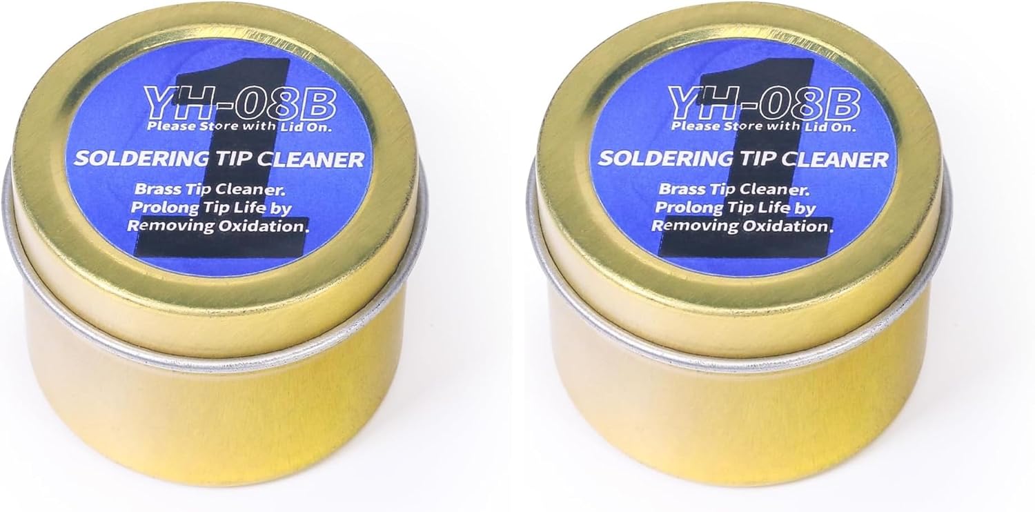 YIHUA 08B/08C Soldering Iron Tip Brass Wire Ball Cleaner Replacement Solder Tips Cleaner (Small-Size #08B / Large-Size #08C) (Small) (Pack of 2)