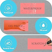 Vista 4 de iDPRT Etiquetas térmicas directas multiusos de 2.28 pies y 1.18 pulgadas (58 mm30mm), adhesivo térmico autoadhesivo para direcciones, código de Rosa