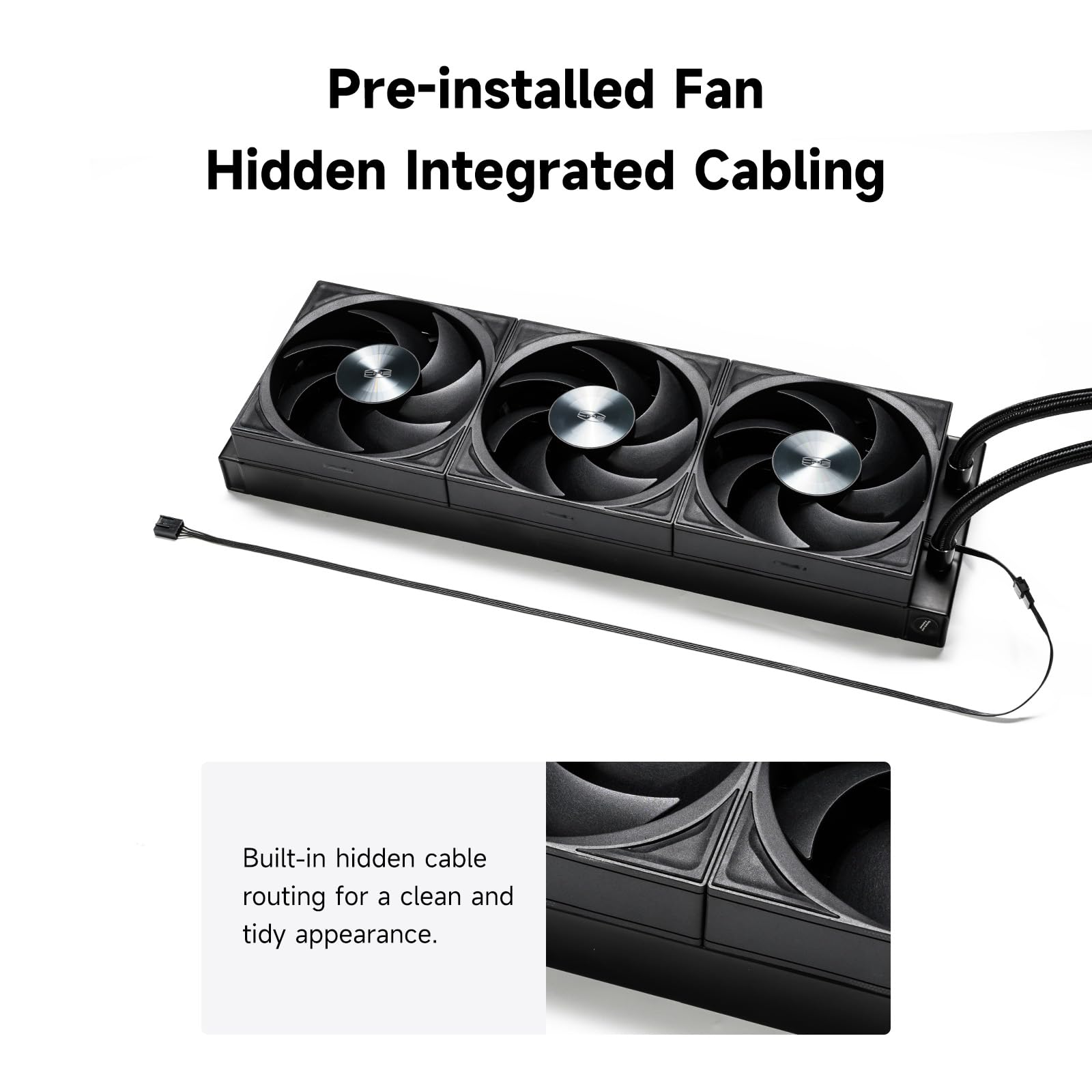 CPS DE360 Max BK - Sistema di raffreddamento a liquido AIO 360 mm a pompa ad alte prestazioni con 3 ventole silenziose, compatibile con Intel LGA 1851/1700/1200/115X e AMD AM5/AM4