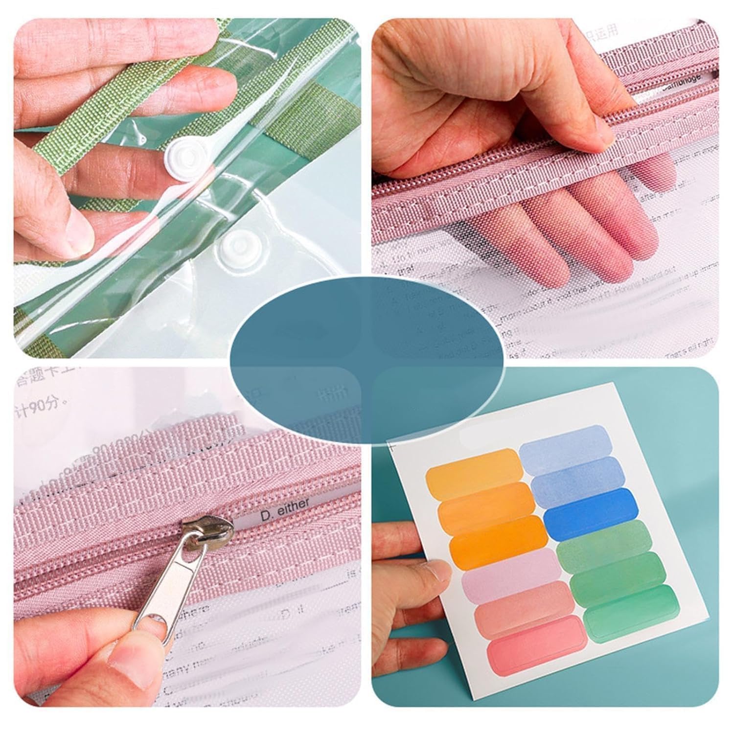 13-Pocket A4 Expanding File Folder Bag for Documents Waterproof Portable Storage for Students Paper Storage Organizer with Zipper Closure Handle and Front Compartment | Multi-Colour | Pack of 1