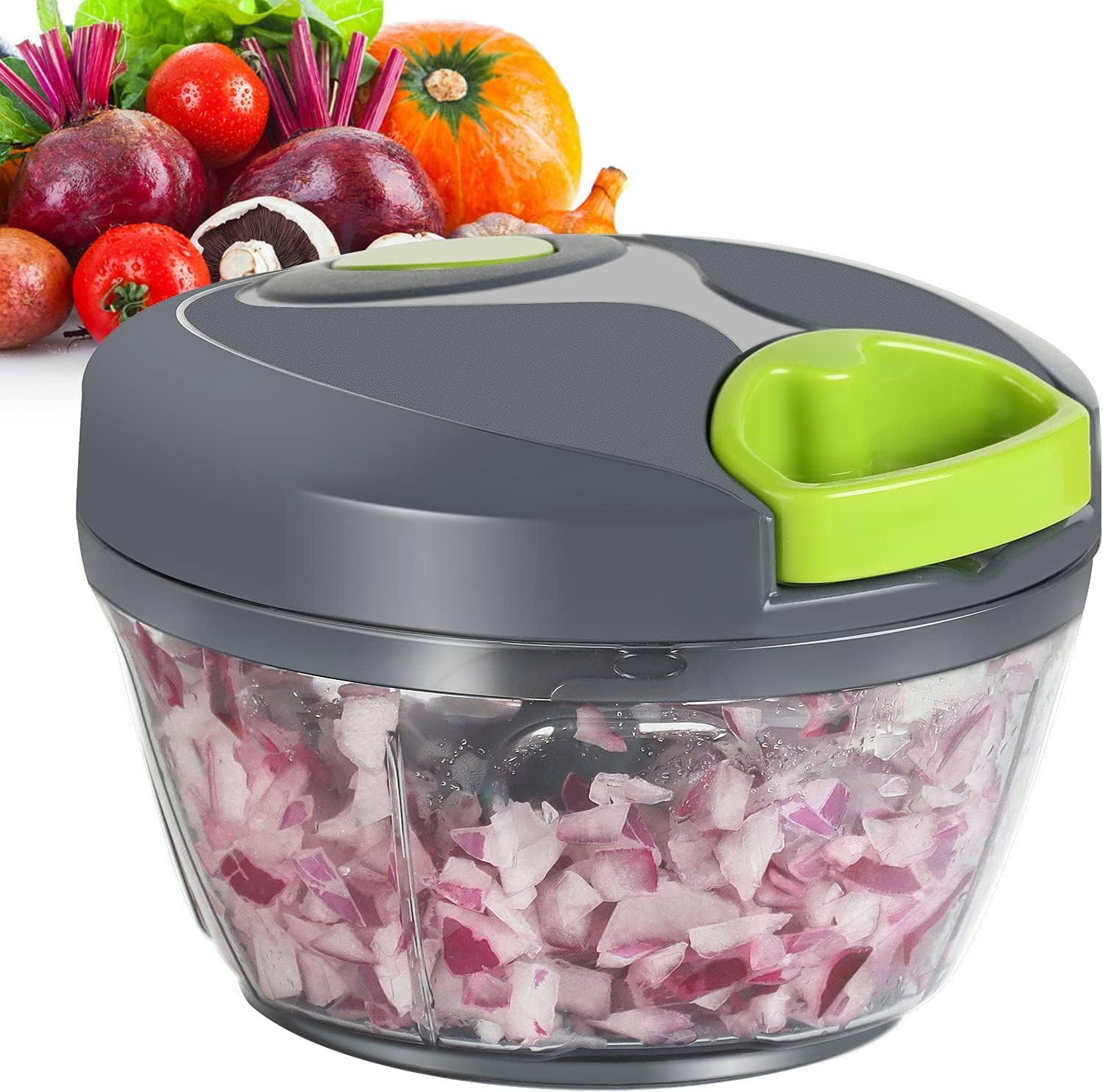 SHOPPOFOBIX Electric Chopper, Meat Grinders with Stainless Steel Bowl Heavy 700W Motor - 2 Speed Modes for Kitchen Food Processor, Meat, Vegetables, Onion, Mince (2 Liter) (350ML) (300 ML)-picture-17