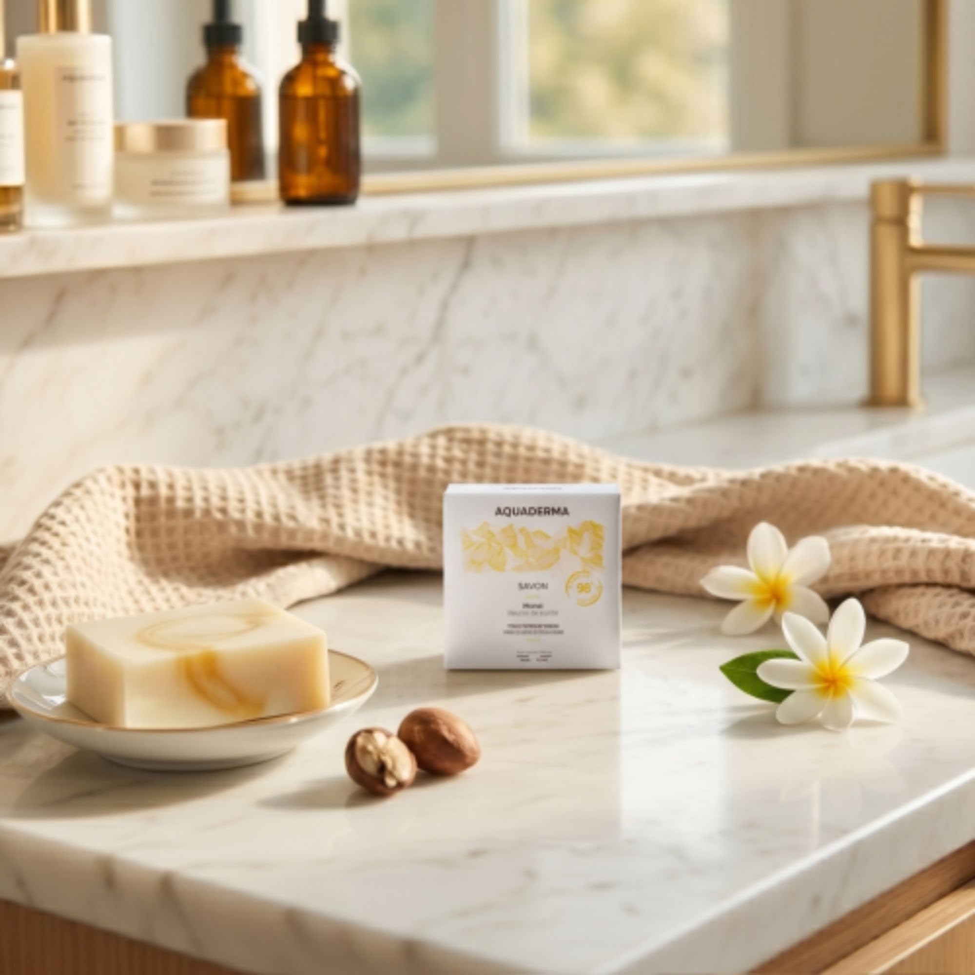 Savon Monoï 100 g – Savon Solide Parfumé – Nettoyage Doux Corps & Mains – Parfum Exotique Monoï – Usage Quotidien