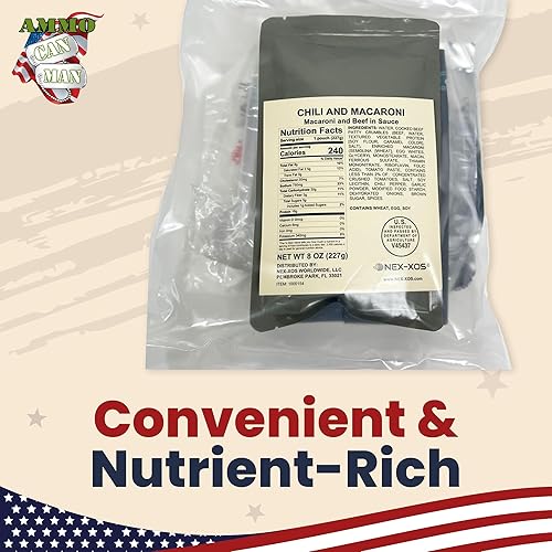 Miniatura 6 de Ammo Can Man Raciones alimenticias - MRE Giant (Mels-Ready-To-Comer) - FECHA DEL PAQUETE 2023 - 12 comidas por caja