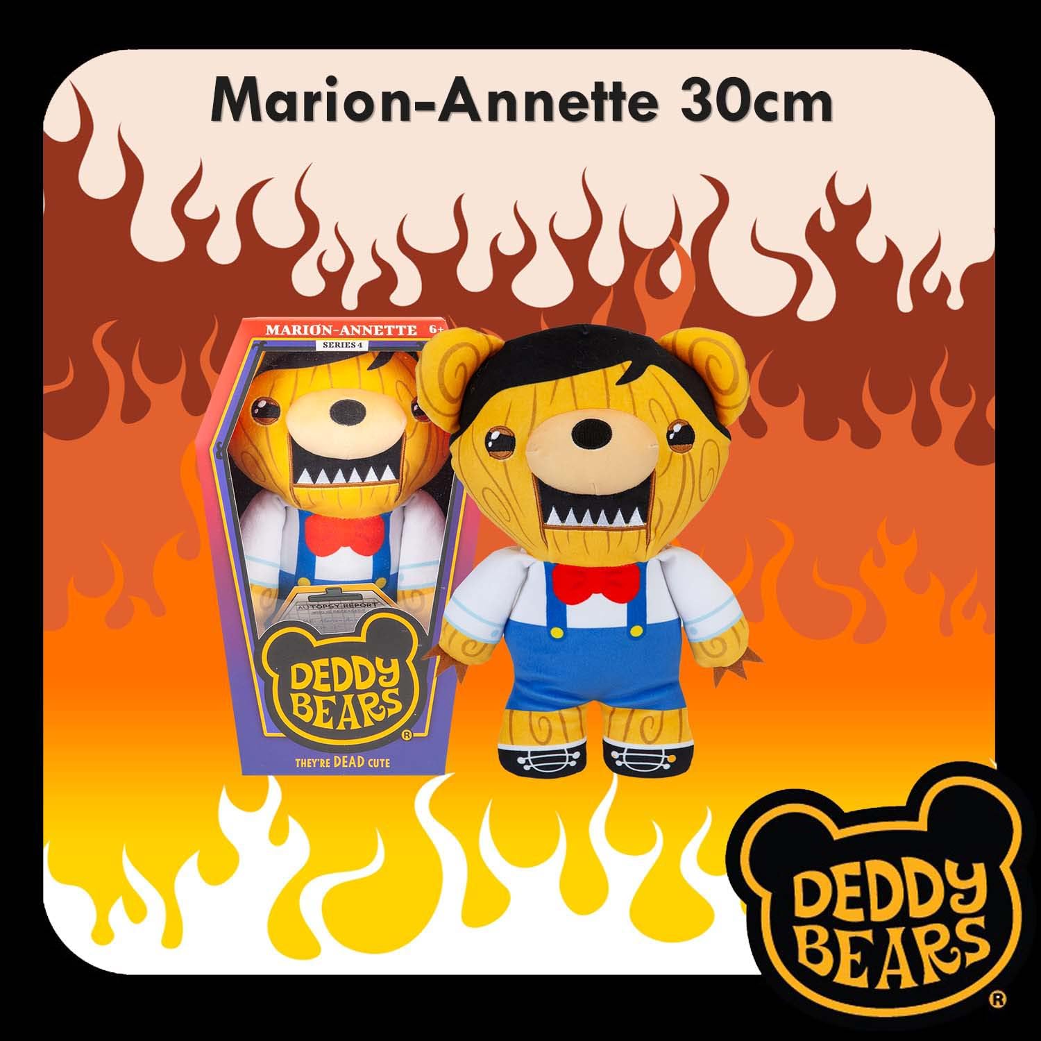 Deddy Bears Marion-Annette Soft Toy 30cm Coffin Box, Plush Idea Spooky Collectable - 30cm X 12.8cm Orange X 1 - Image 3