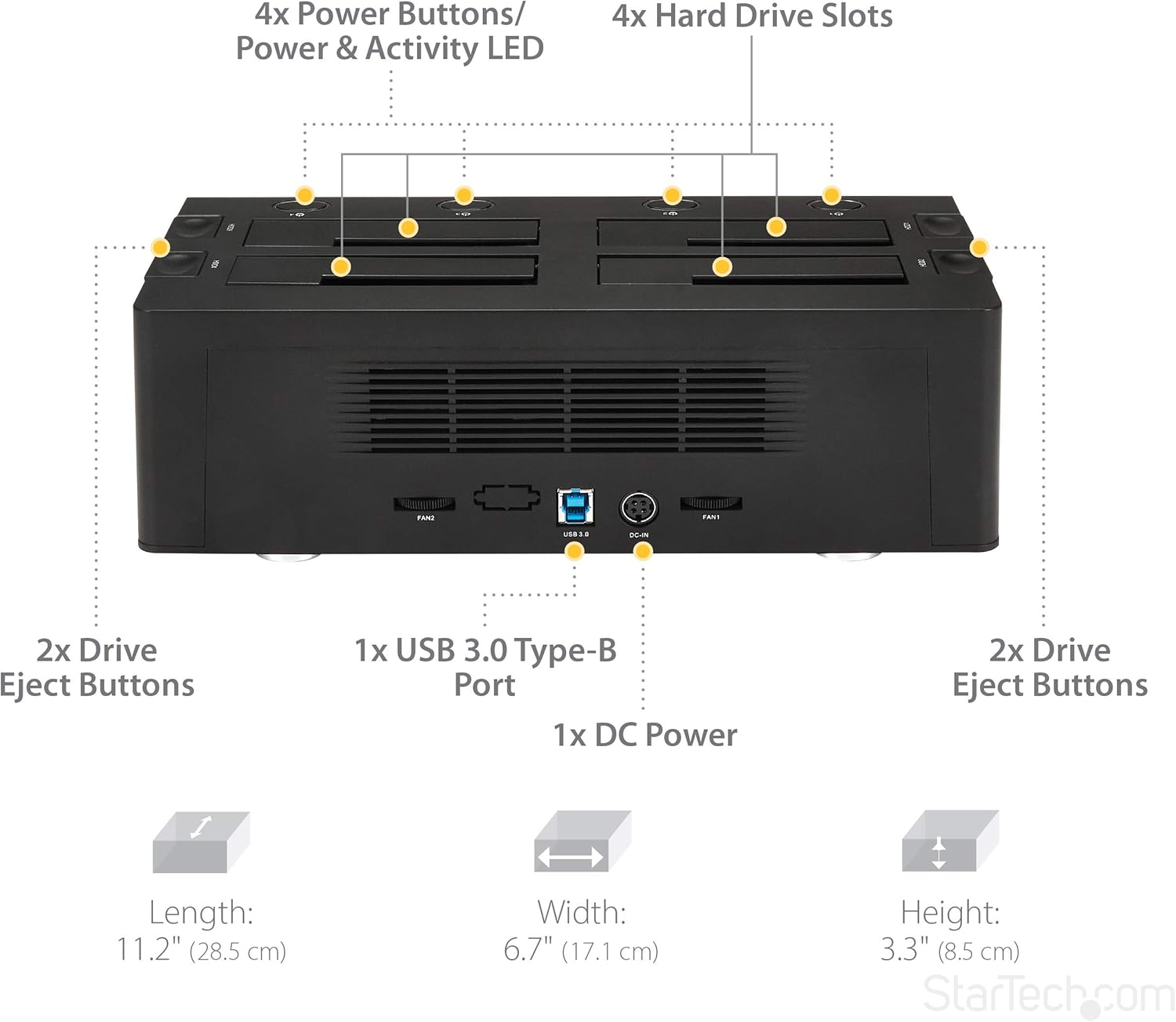 Featured Product StarTech.com 4 Bay USB 3.0 (5 Gbps) Hard Drive Docking Station w/ UASP for 2.5 & 3.5 SATA SSD HDD - Multiple External Hard Drive Dock (SDOCK4U33)