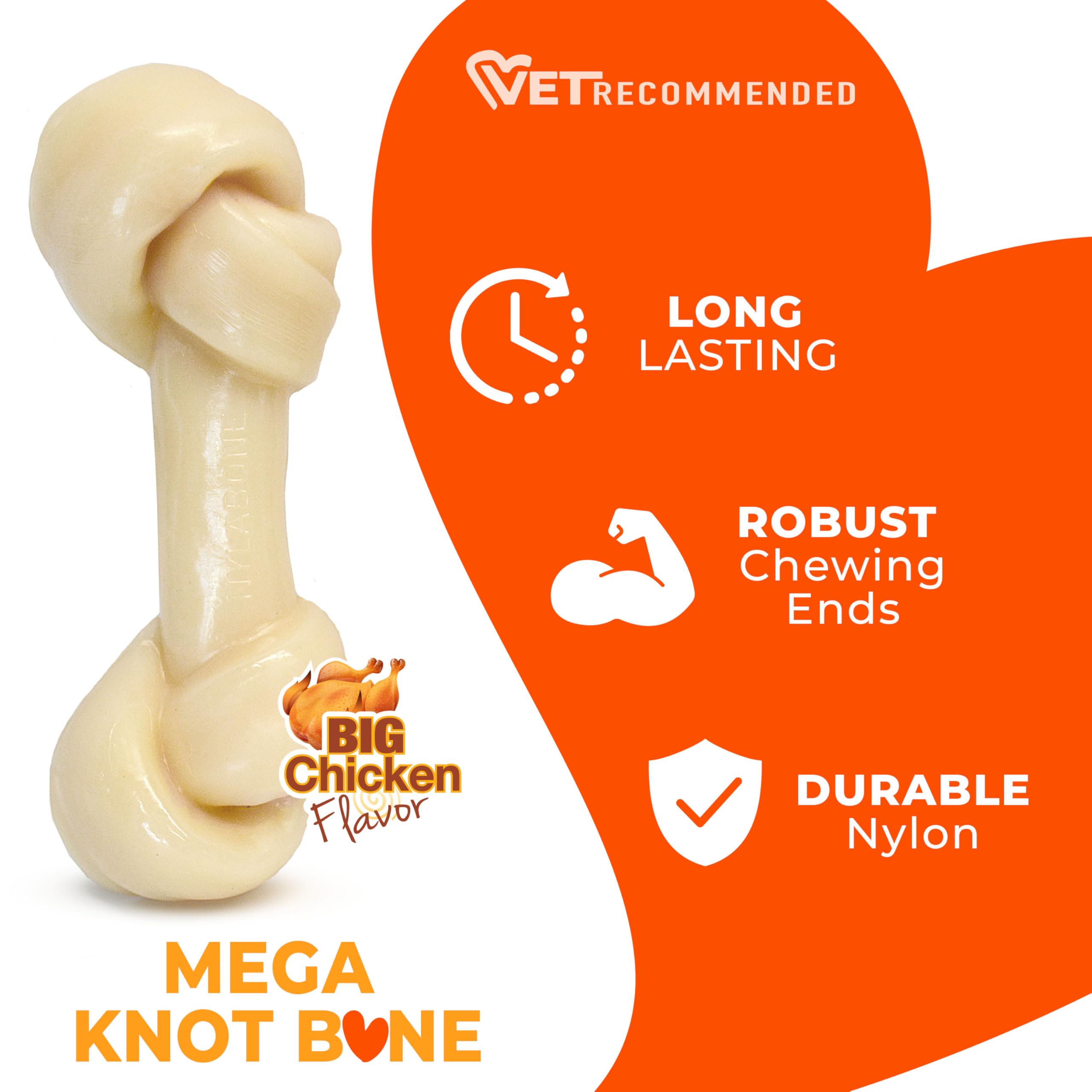 Nylabone Gros Jouet Os à mâcher pour Gros Chiens, Durable