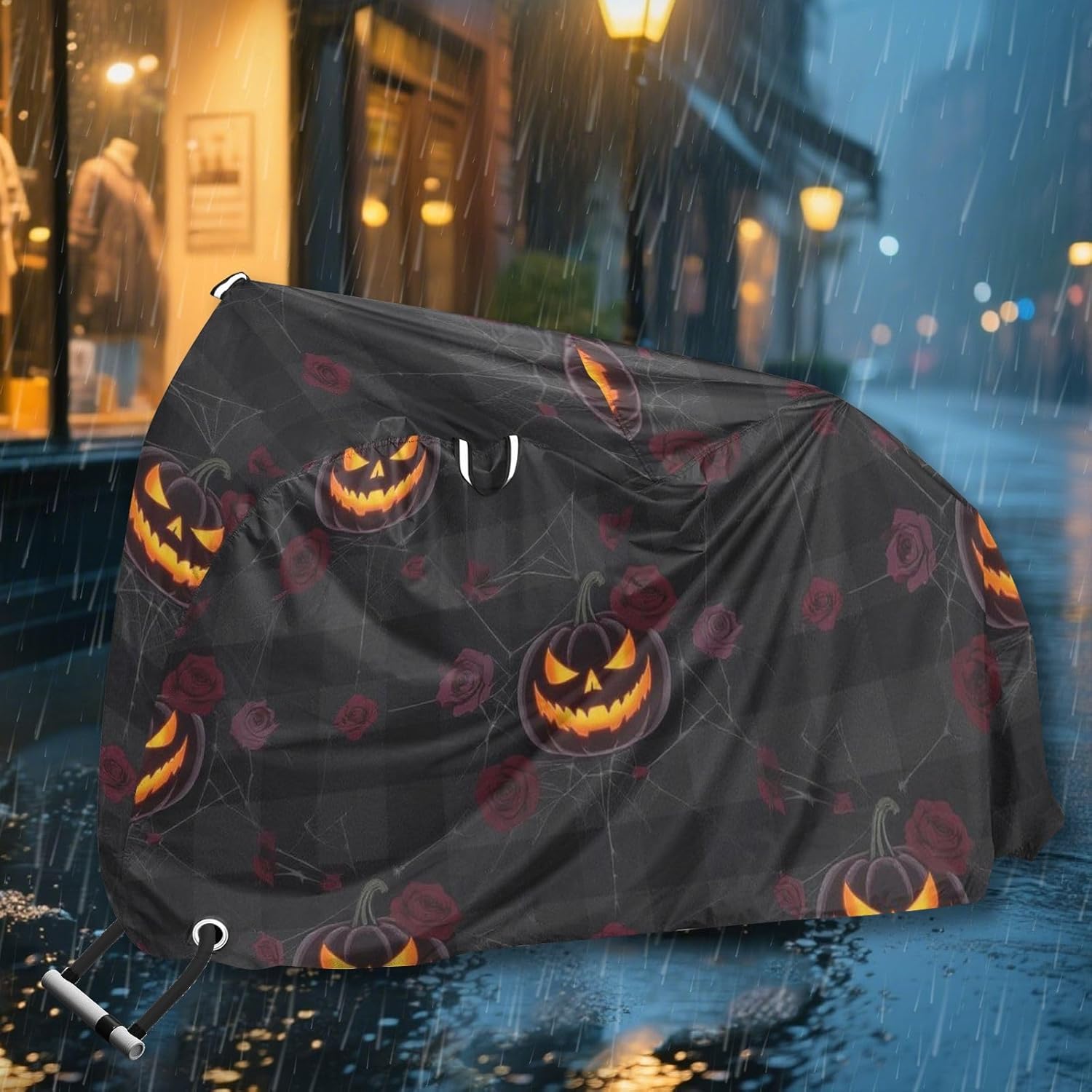 Halloween Plaid Cover for Bike Waterproof Mountain Bike Cover Bikes Storage