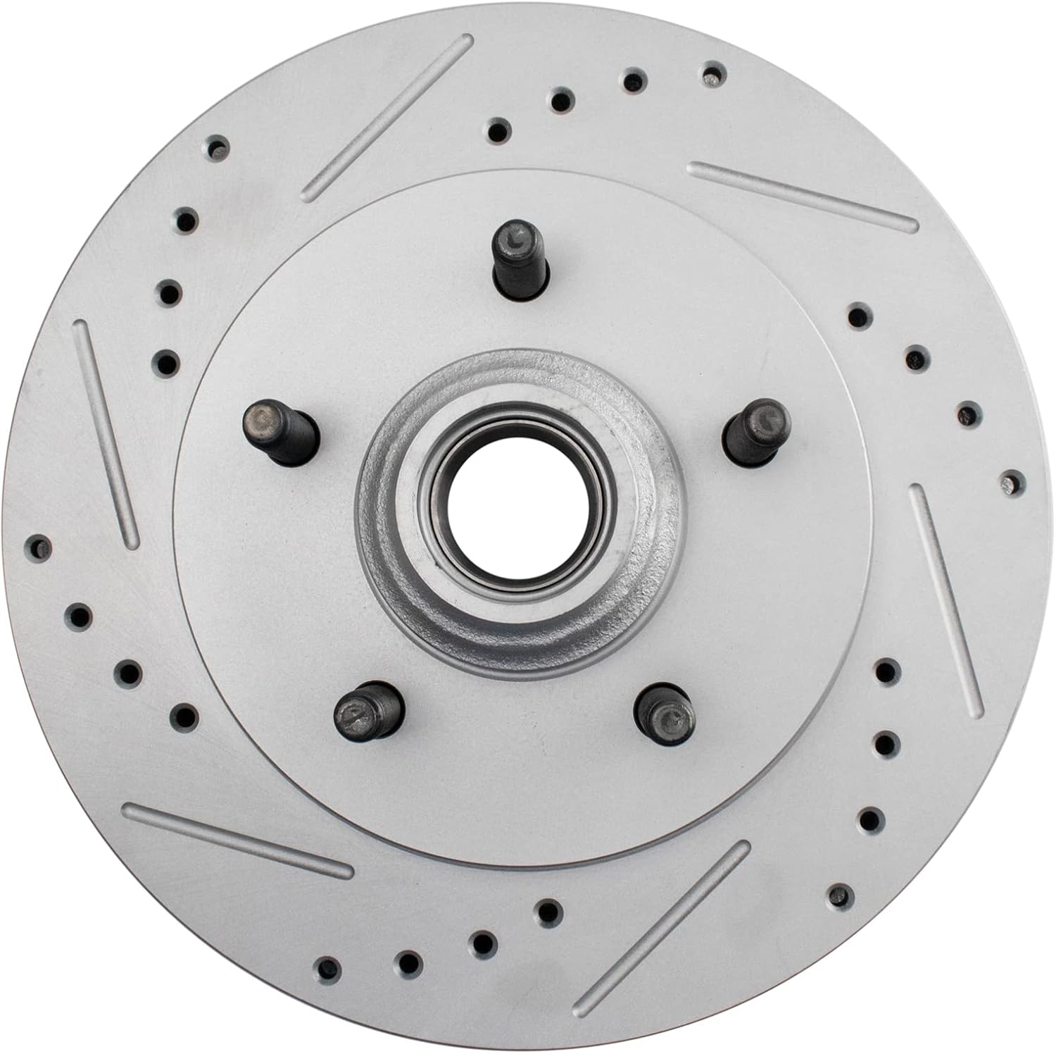 TRQ Front Brake Rotor Set Vented Drilled Slotted G-Coated Compatible with 2000-2002 Ford Expedition 2000-2004 F-150 2000-2002 Lincoln Navigator
