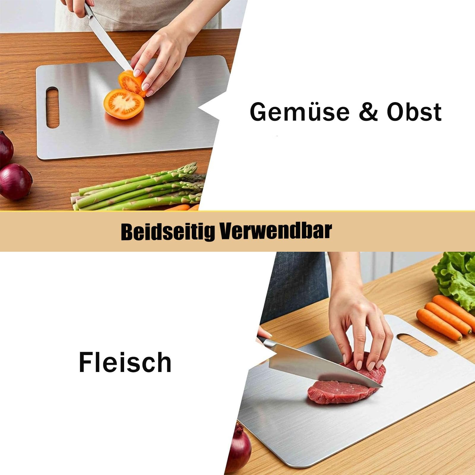Katuchef Titan Schneidebrett - Doppelseitig & Messerfreundlich In 3 Größen