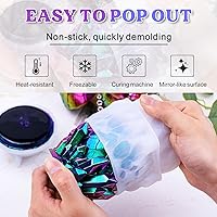 Vista 6 de LET'S RESIN Dragon Egg Resin Molds, Large Resin Jar Resin Epoxy Molds with Lid and Crystal Cluster Base, Lifelike Dinosaur Egg Silicone Molds for