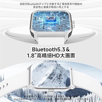 Amazon | スマートウォッチ【通話機能付き＆Alexa音声2024】 酸素濃度