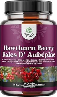 Hawthorn Berry Capsules for Heart Health - Hawthorn Berry Extra Strength 4:1 Extract for Heart Health - Non-GMO 3rd-Party Tested & Vegetarian - Fruit d’Aubépine 120 Capsules - (2 Month Supply)