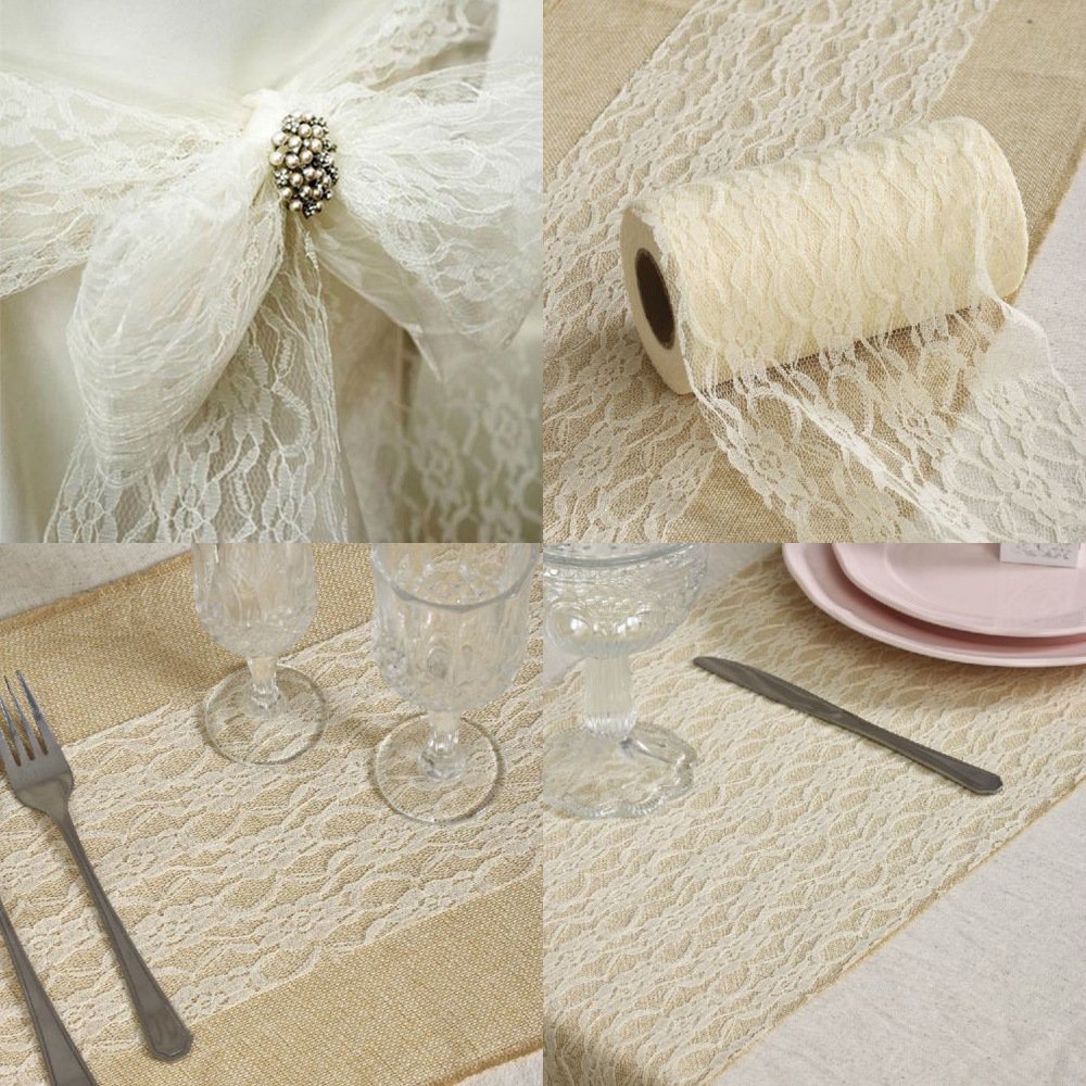 Chemin De Table En Dentelle - 15 Cm X 22 M - Chemin De Table De Mariage