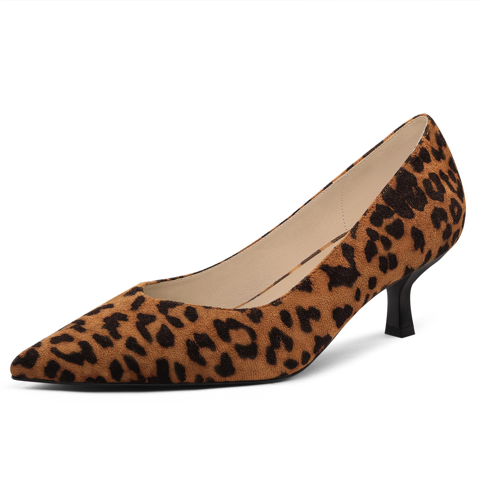 Kitten Heels for Women Pumps Pointed Closed Toe Heels 2 in Low Heel Comfy Formal Work Pumps