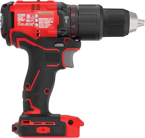 Miniatura 4 de CRAFTSMAN Taladro de martillo inalámbrico de 20 V, sin escobillas, velocidad variable, solo herramienta (CMCD731B)