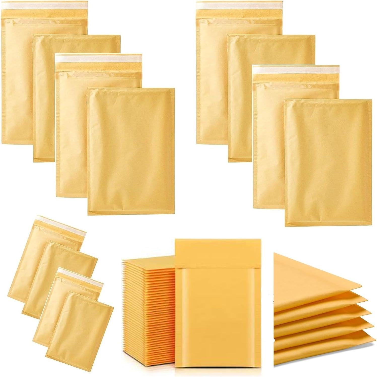 50 X Padded Envelopes Bubble Mailers A/000 Gold Colour Padded Bubble