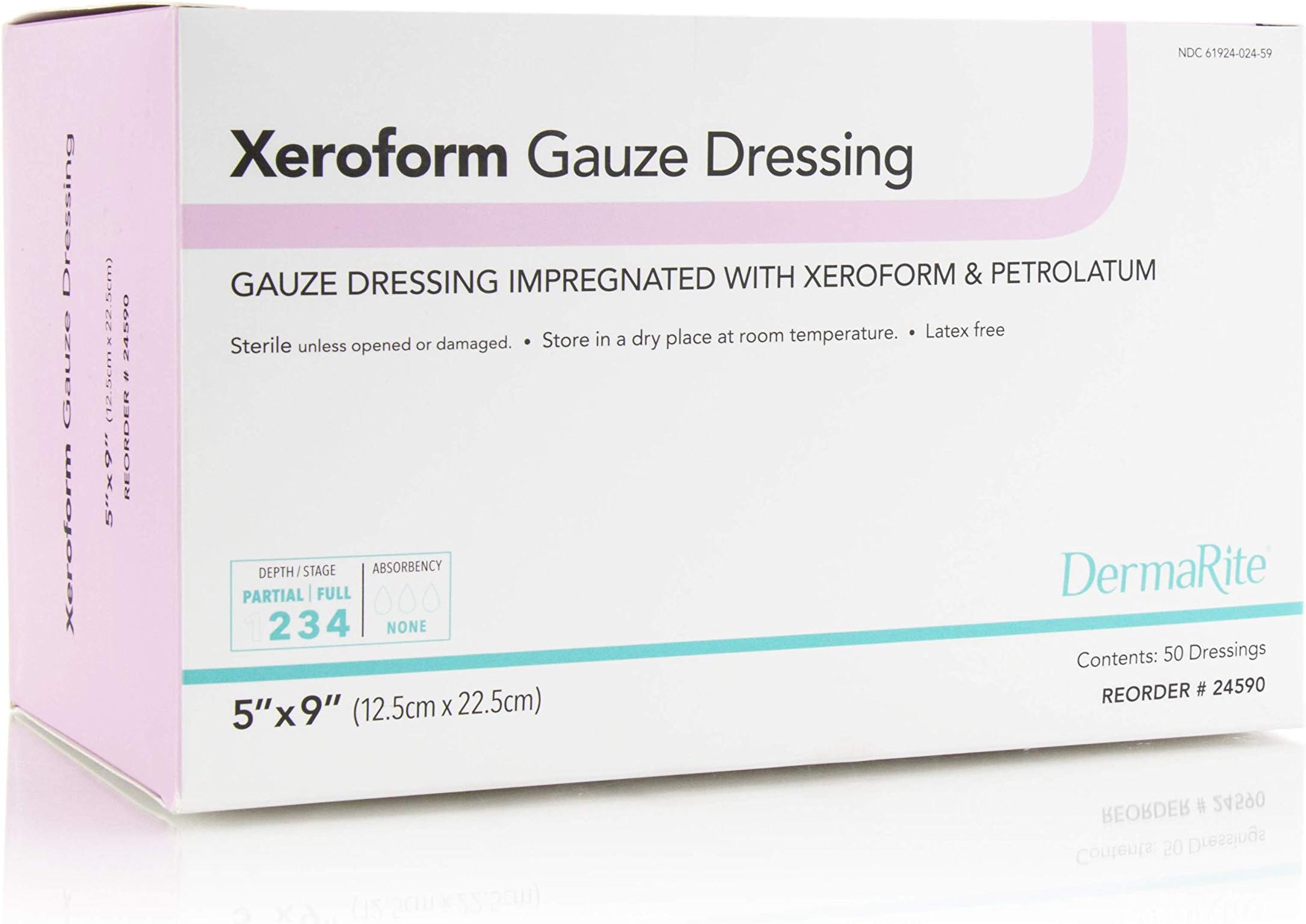 DermaRiteIndustries Perform Gauze Dressing, 5x9, 50 Count