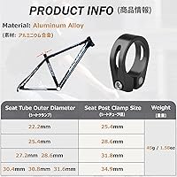 Vista 2 de Azarxis Abrazadera de poste de asiento de bicicleta de liberación rápida de aleación de aluminio para tija de sillín de bicicleta Clip de 1.126 in