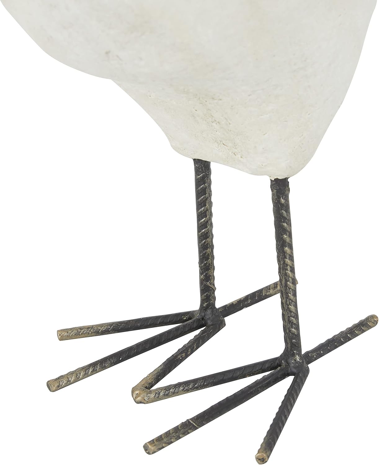 Deco 79 Polystone Chicken Garden Sculpture, 8" x 13" x 19", White