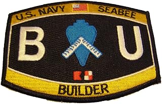 U.S. NAVY SEABEE BUILDER BU PATCH - Color - Veteran Owned Business