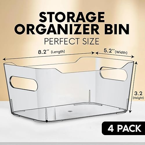 Miniatura 2 de CONTROL KITCHEN Pequeños Contenedores de Almacenamiento de Plástico Transparente, Perfectos para Organización o Despensa y, Organizador de Nevera,