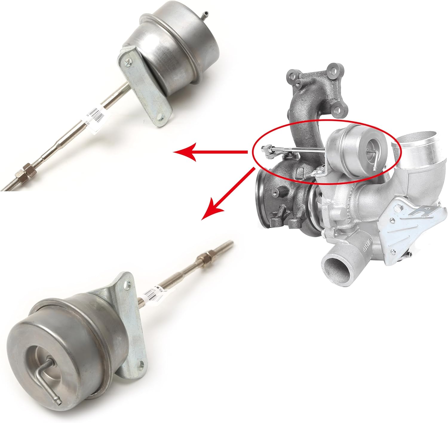 CB5E-6K682-BA Turbo Wastegate Vacuum Actuator 2.0T 53039880270 Compatible with Ford Edge Explorer 2012-2015 2.0L Focus 2013-2015 2.0L Volvo S60 2012-2013 2.0L(CB5E-6K682-BA)