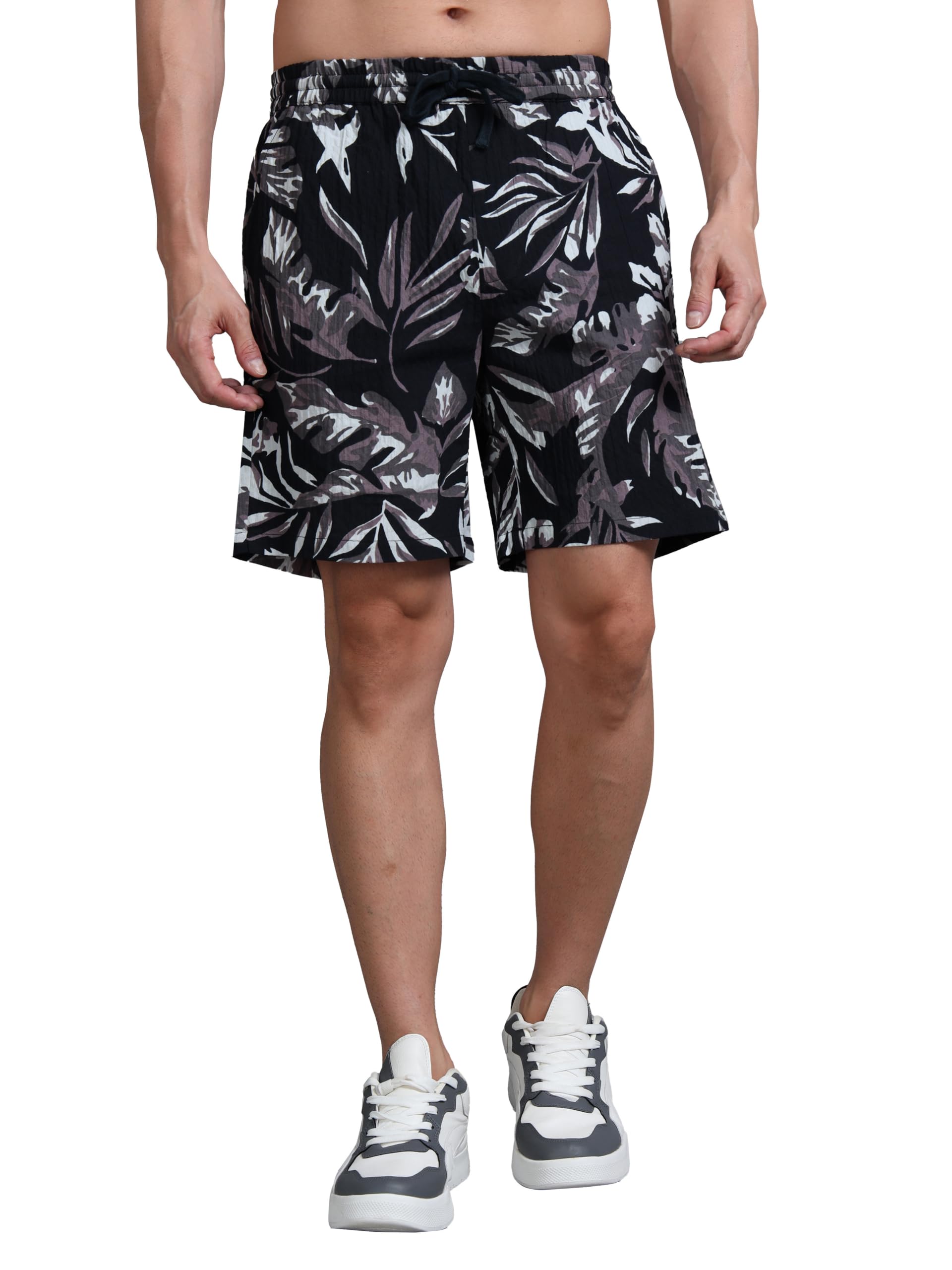stitchx Men's Printed Summerwear Cotton Shorts-picture-21