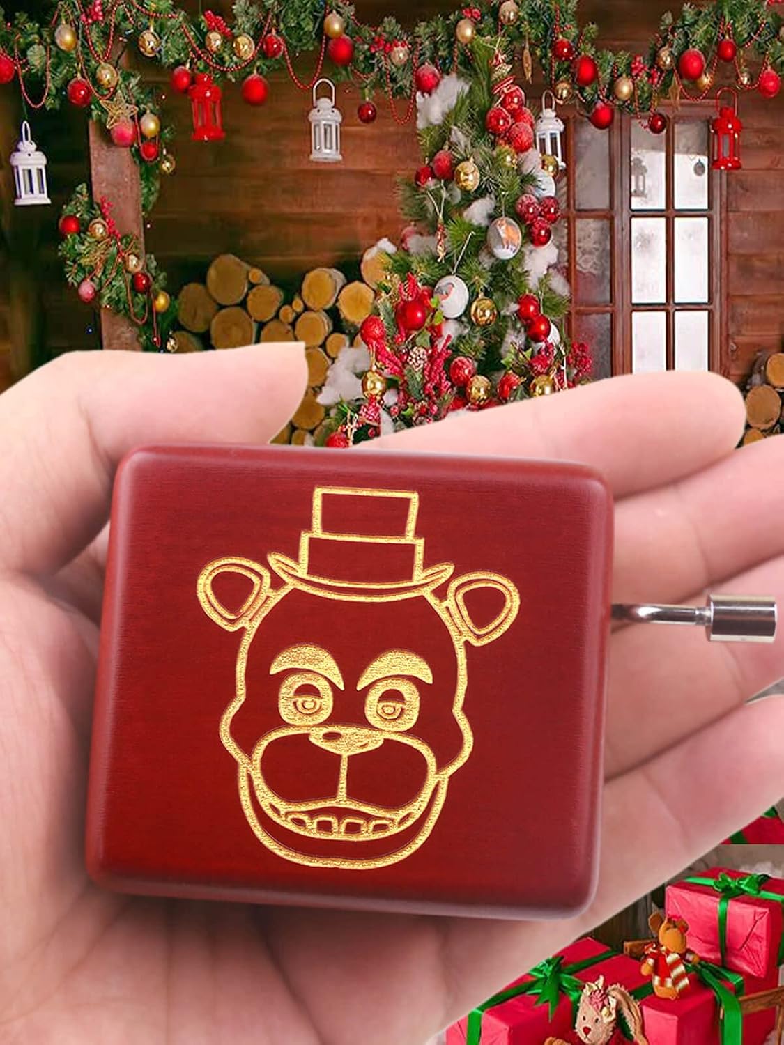 ROSIKING Wooden Music Box Hand Crank Classic Antique Carved Musical Boxes Christmas Birthday Valentine's Day Gifts Plays Toreador