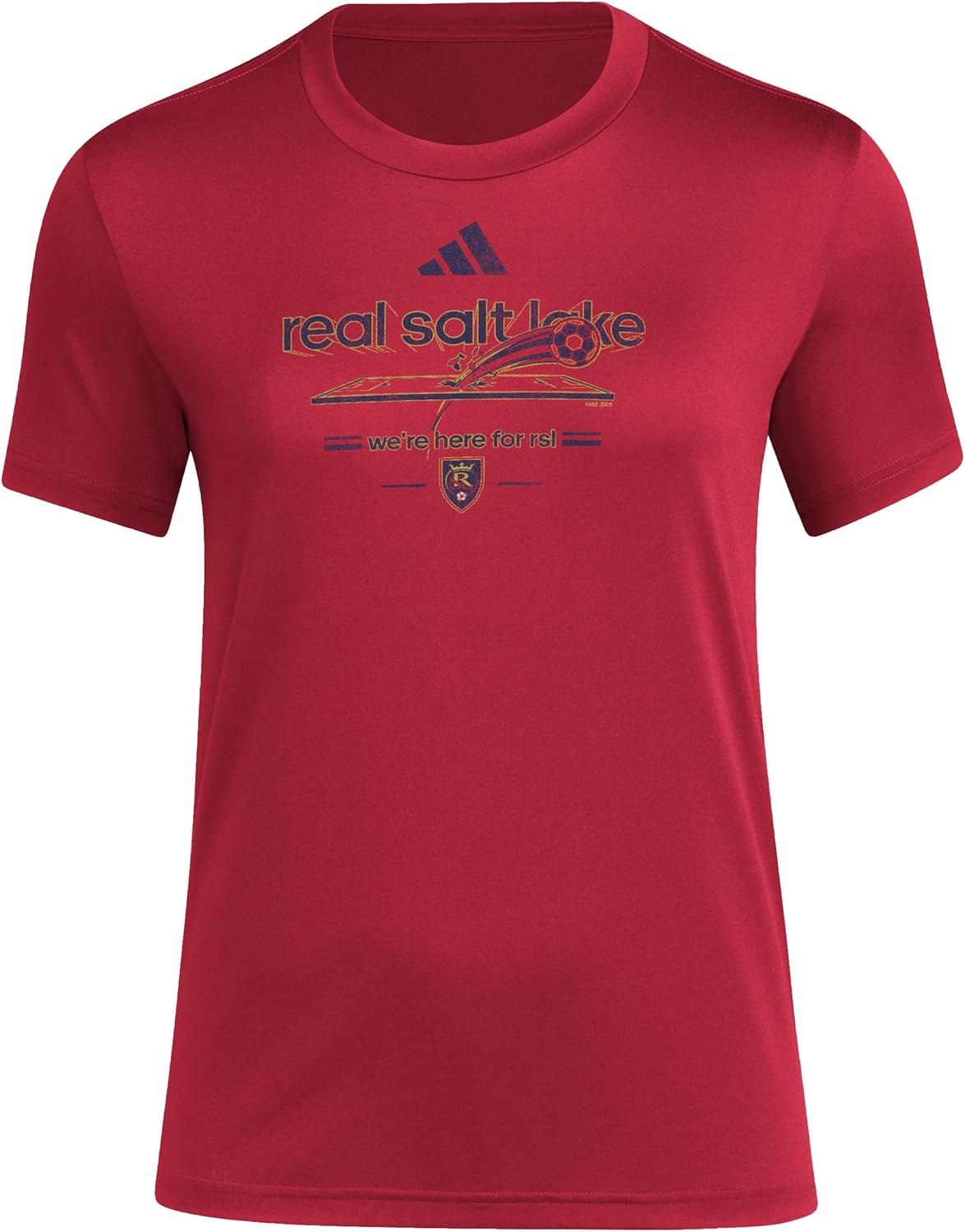 adidas Women's Real Salt Lake Vintage World Pre-Game Short Sleeve T-Shirt
