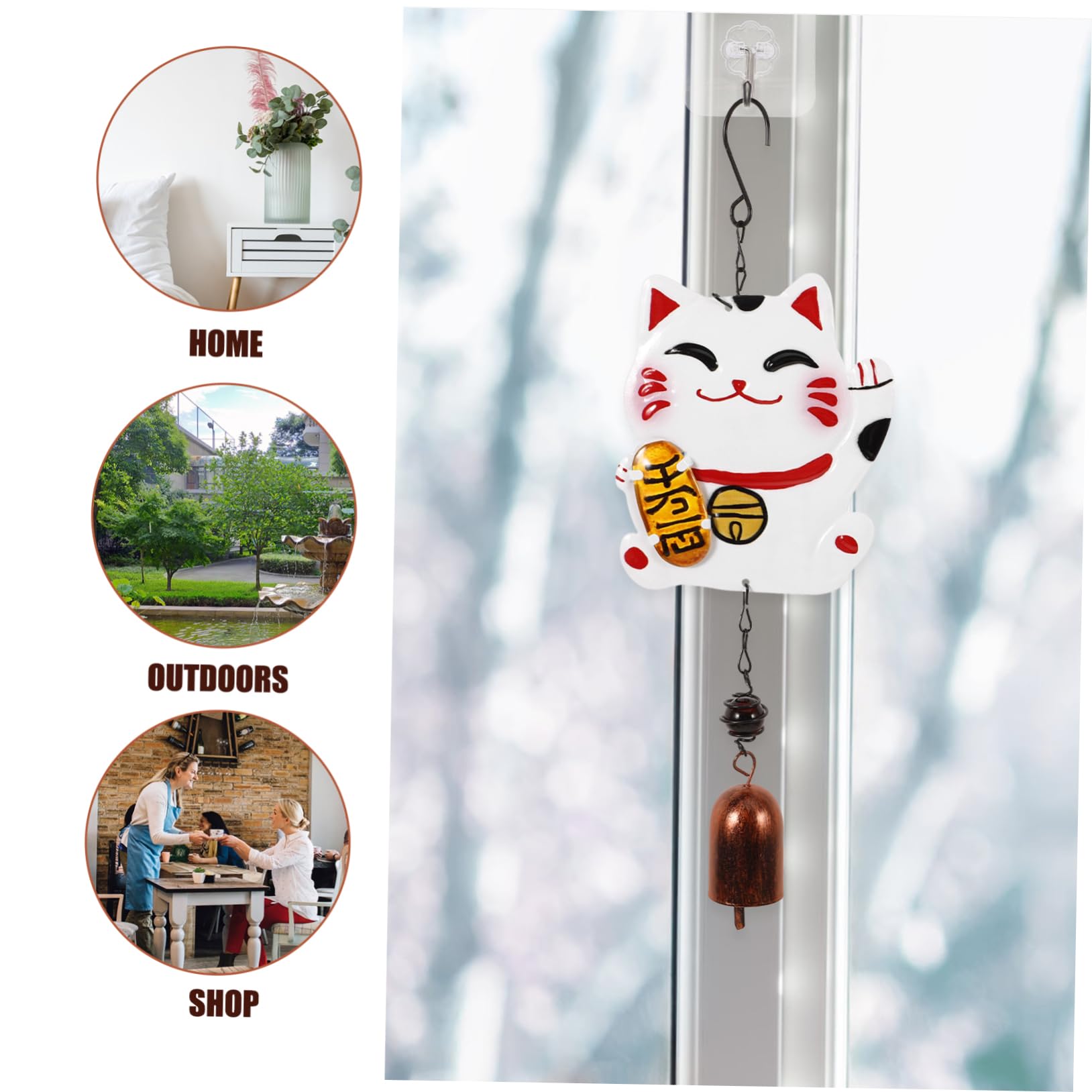 Amosfun 5 Pezzi Di Campanelli Eolici Decorativi Fatti A Mano A Forma Di Campanello Eolico Per Decorazioni Da Giardino Da Appendere Alla Casa Allaperto
