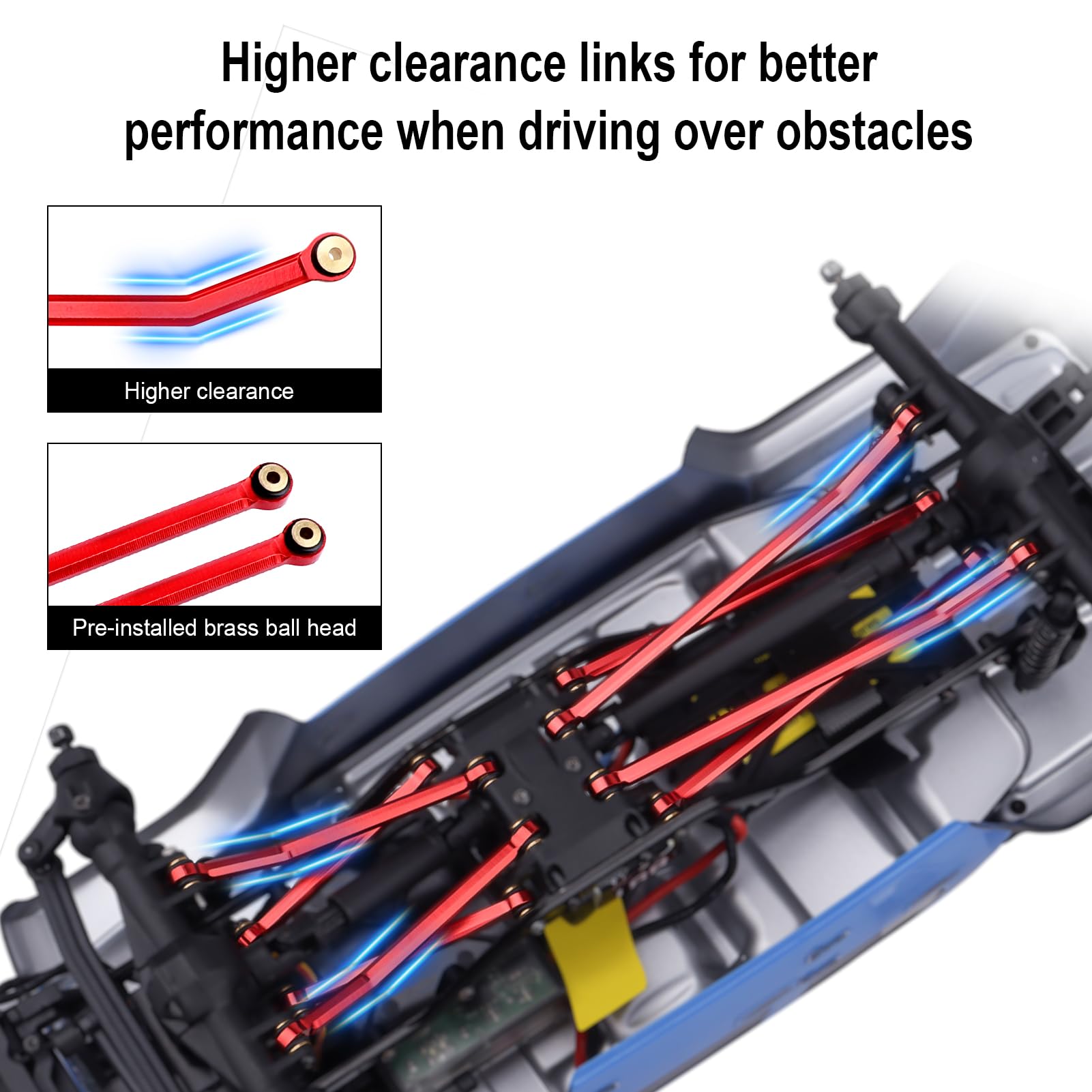 Hobbypark High Clearance Links Set Steering Rod Tie Upgrades for