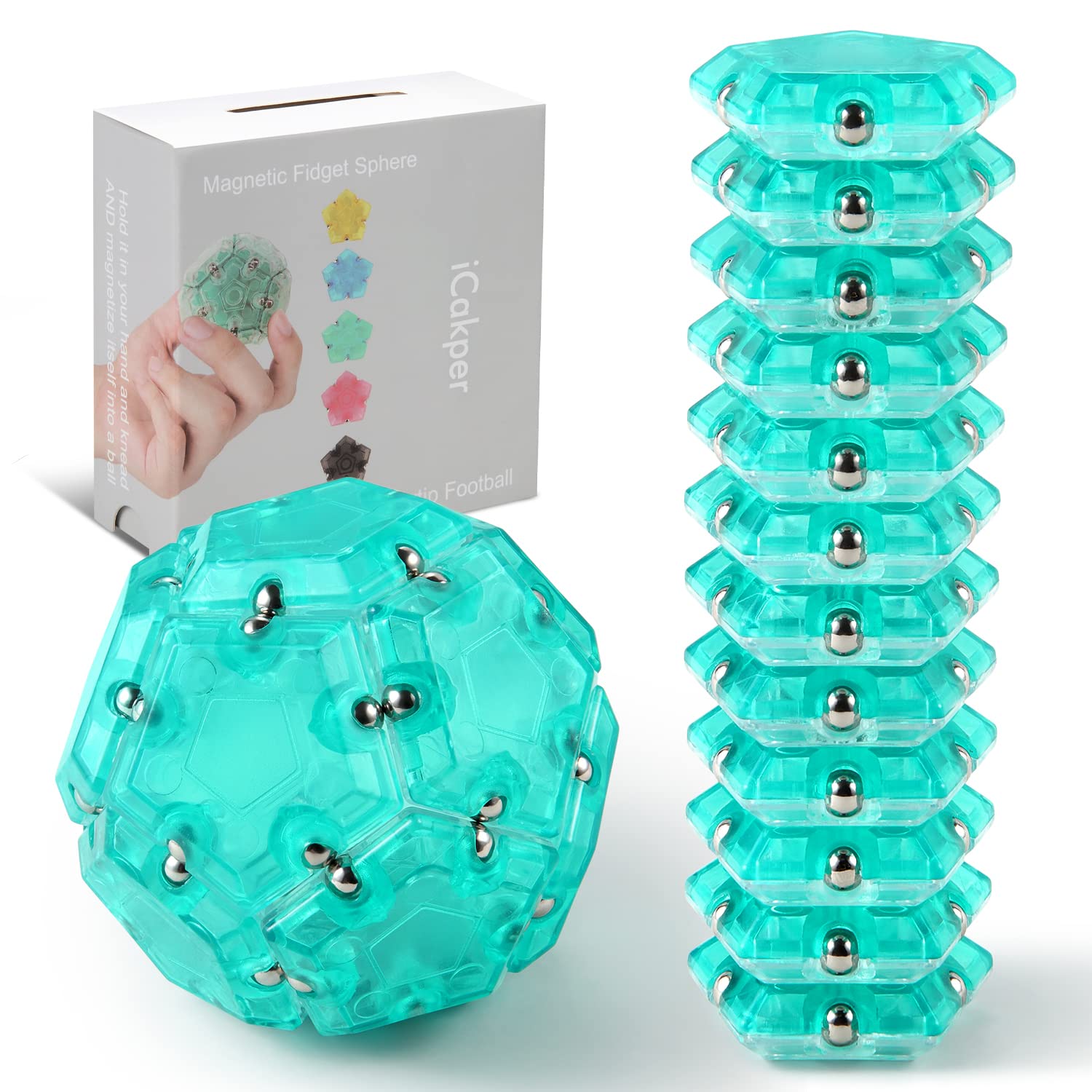 Buy Fidget Sphere, Pentagons 12Piece Set Fidget Toy, Stress