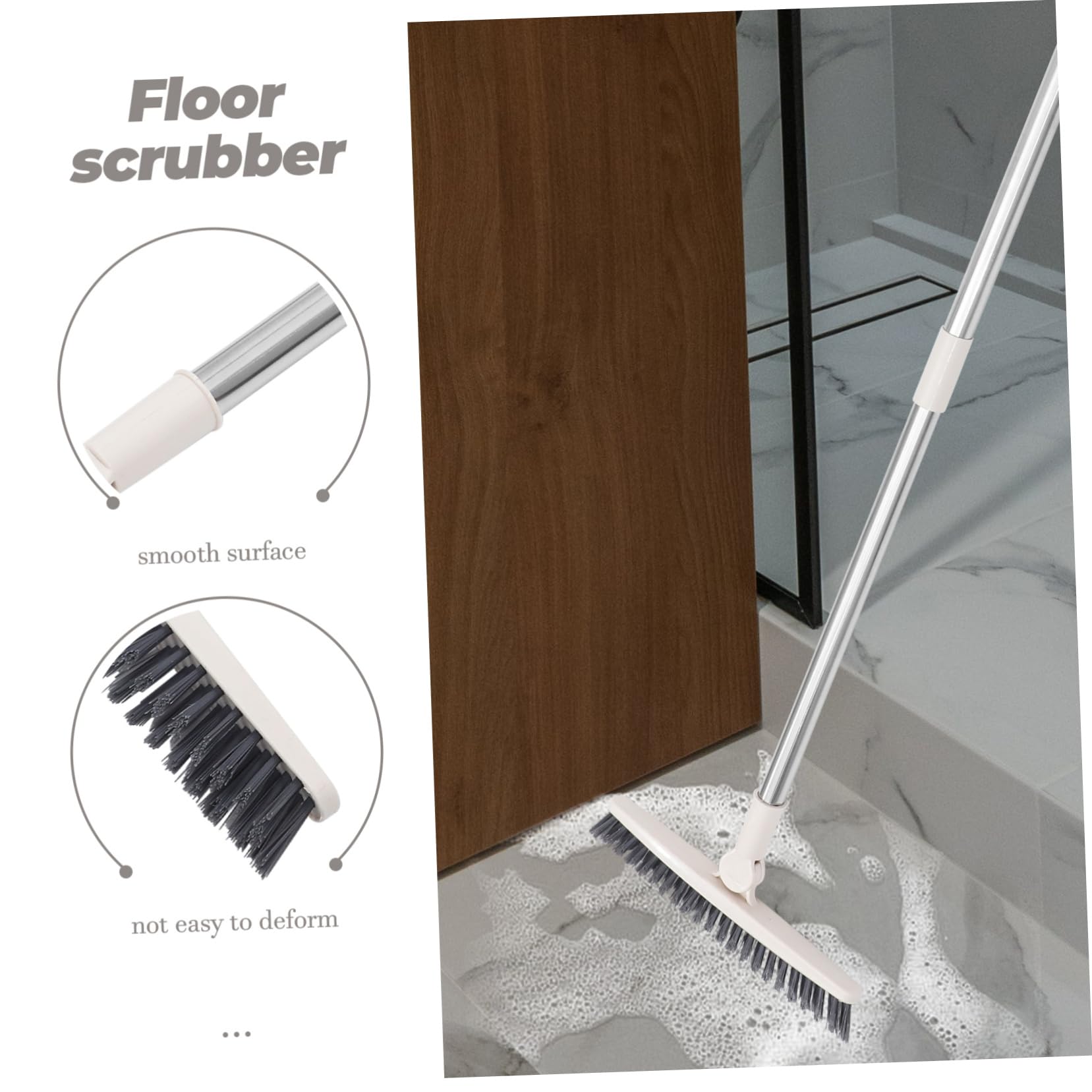 BESTYASH 2 Piezas Limpieza Rotatable con Mango para Azulejos y Grietas Multiusos para Baños para Esquinas y Áreas Difíciles