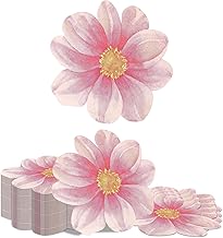 40 Flower Shape Cocktail Napkins Pink Disposable Floral Paper Napkins for Bride Baby Shower Wedding Birthday Summer Dinner Party Table Decoration