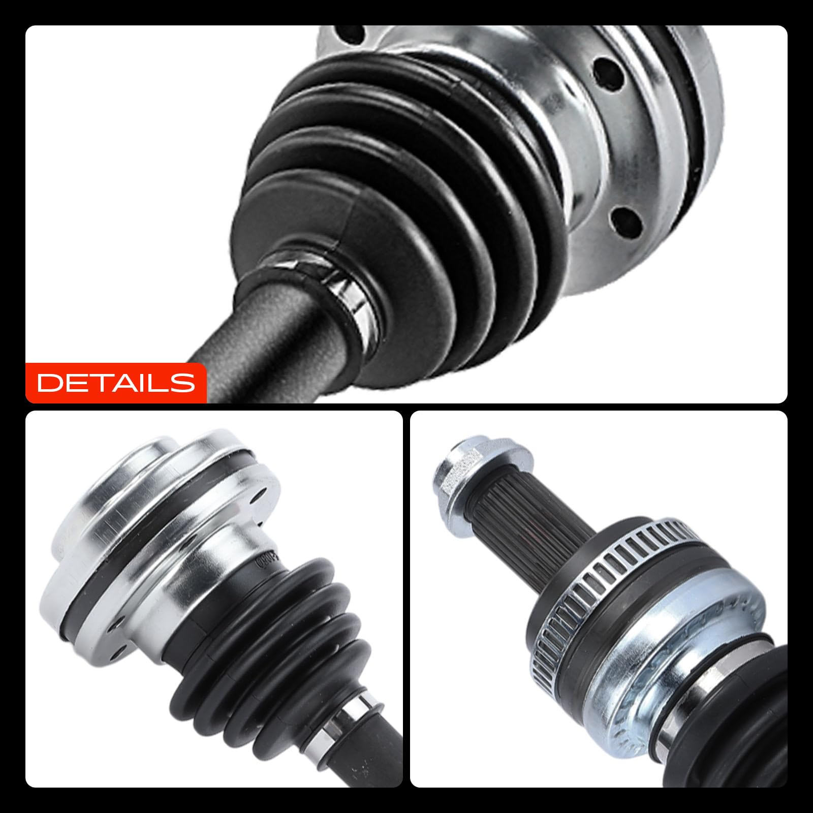 Frankberg 2x Eje motriz Eje de transmisión con ABS-Ring Transmisión automática Eje trasero Compatible con X3 E83 2.0sd 2.5i 3.0 Si 3.0i xDrive xDrive18d xDrive20d Replace# 33217540117