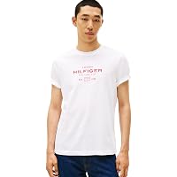 Tommy Hilfiger Uomo T-Shirt Maniche Corte Stack Graphic Tee con Scollo Rotondo