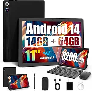 Amazon.com : HiGrace Tablet, 11 inch Tablet Android 14 Octa-Core, 14GB ...