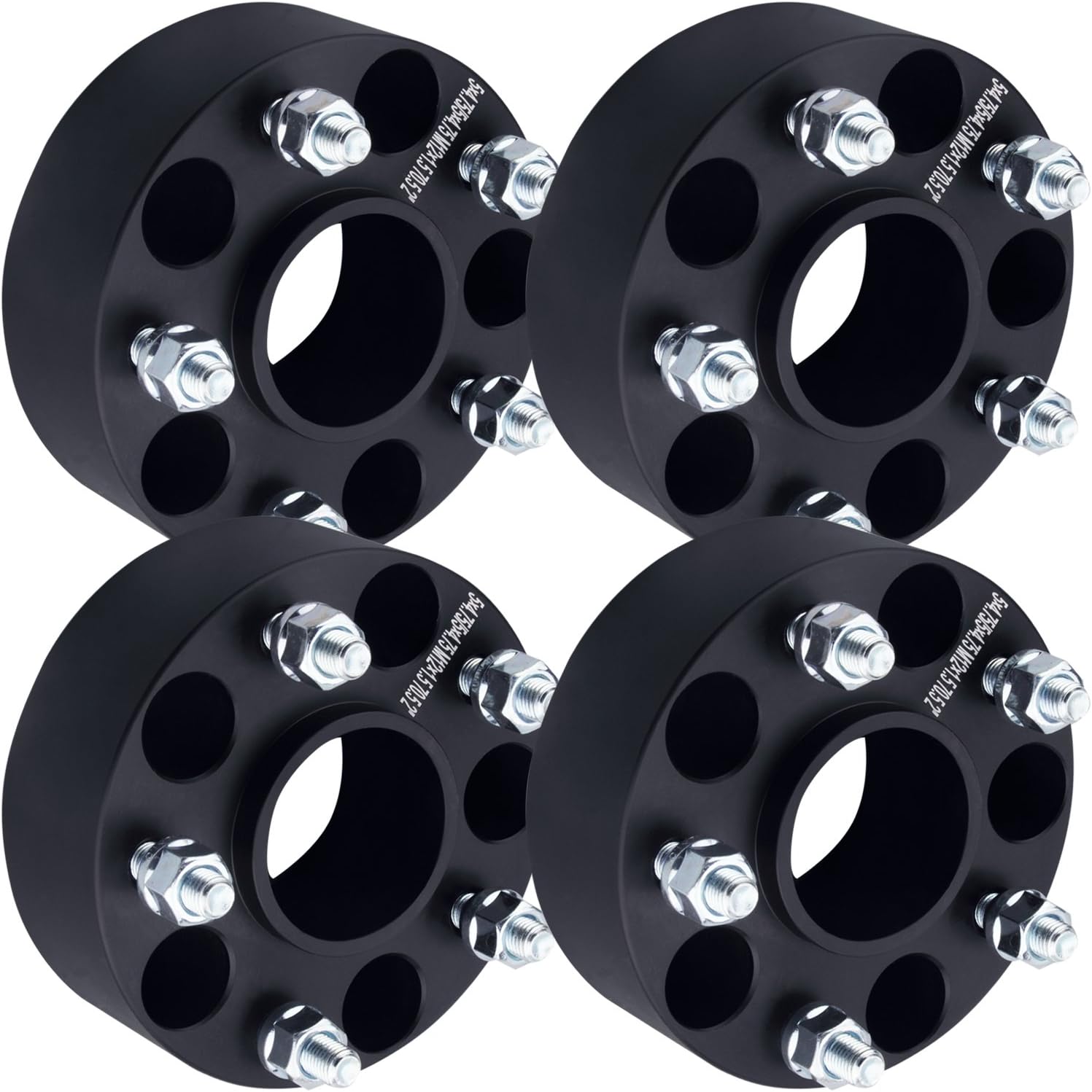 DCUAUTO Black 5x4.75 to 5x4.75 Hubcentric Wheel Spacers 5x120.65 Adapters 5 Lug for Chevy Blazer Camaro Corvette S10 GMC Jimmy Cadillac XLR with 12x1.5 Thread (2", 4PC)
