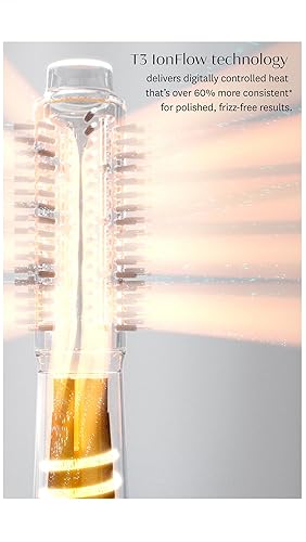 Miniatura 6 de "T3 AireBrush Duo Interchangeable Hot Air Blow Dry Brush with Two Attachments � Includes 15 Heat and Speed Combinations, T3 IonFlow Technology,