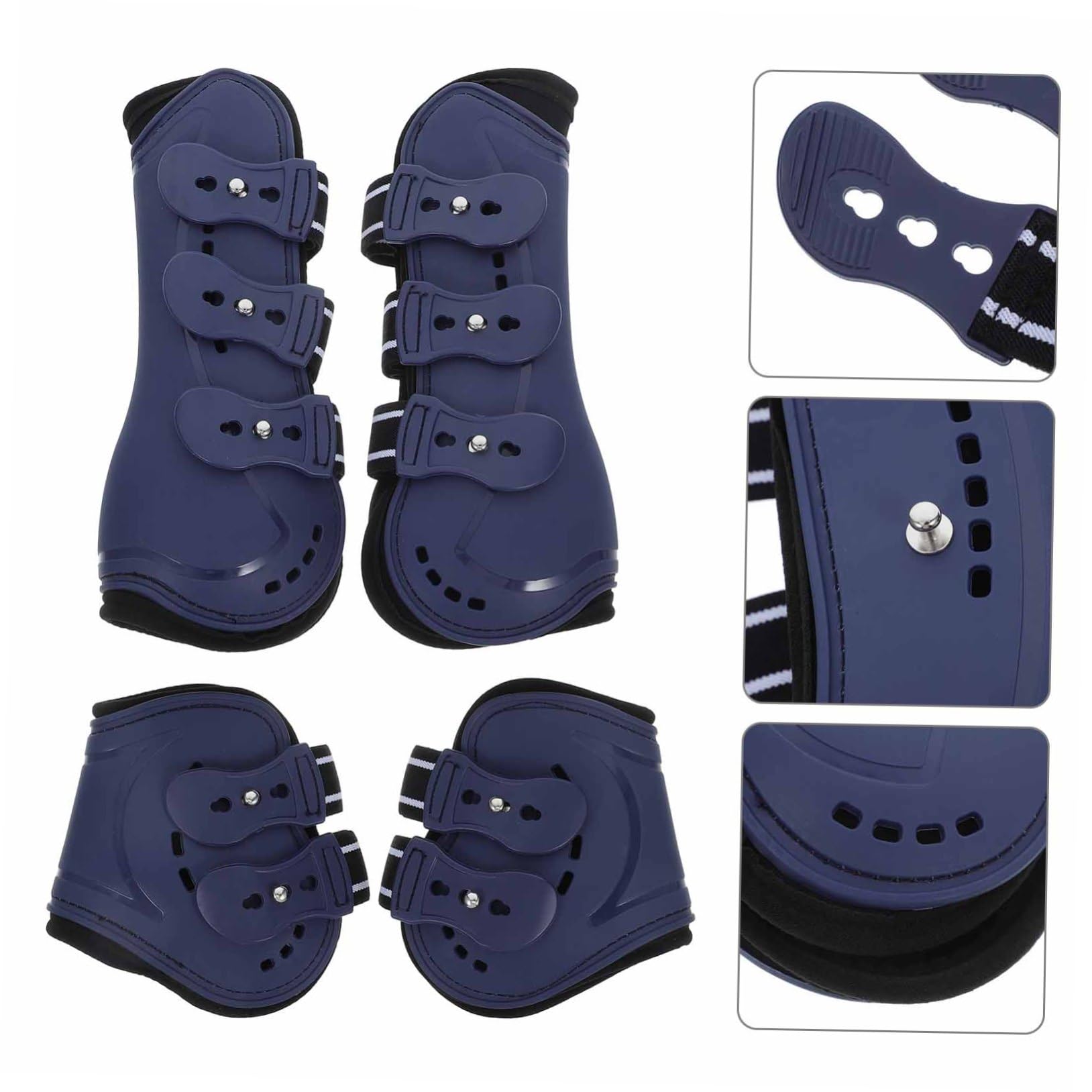 4 para Patas De Caballo, Equipo De Protección para Caballos, Botas De Envío para Caballos, Botas para Patas Delanteras Y Traseras, Botas para Montar, Fundas para Pies