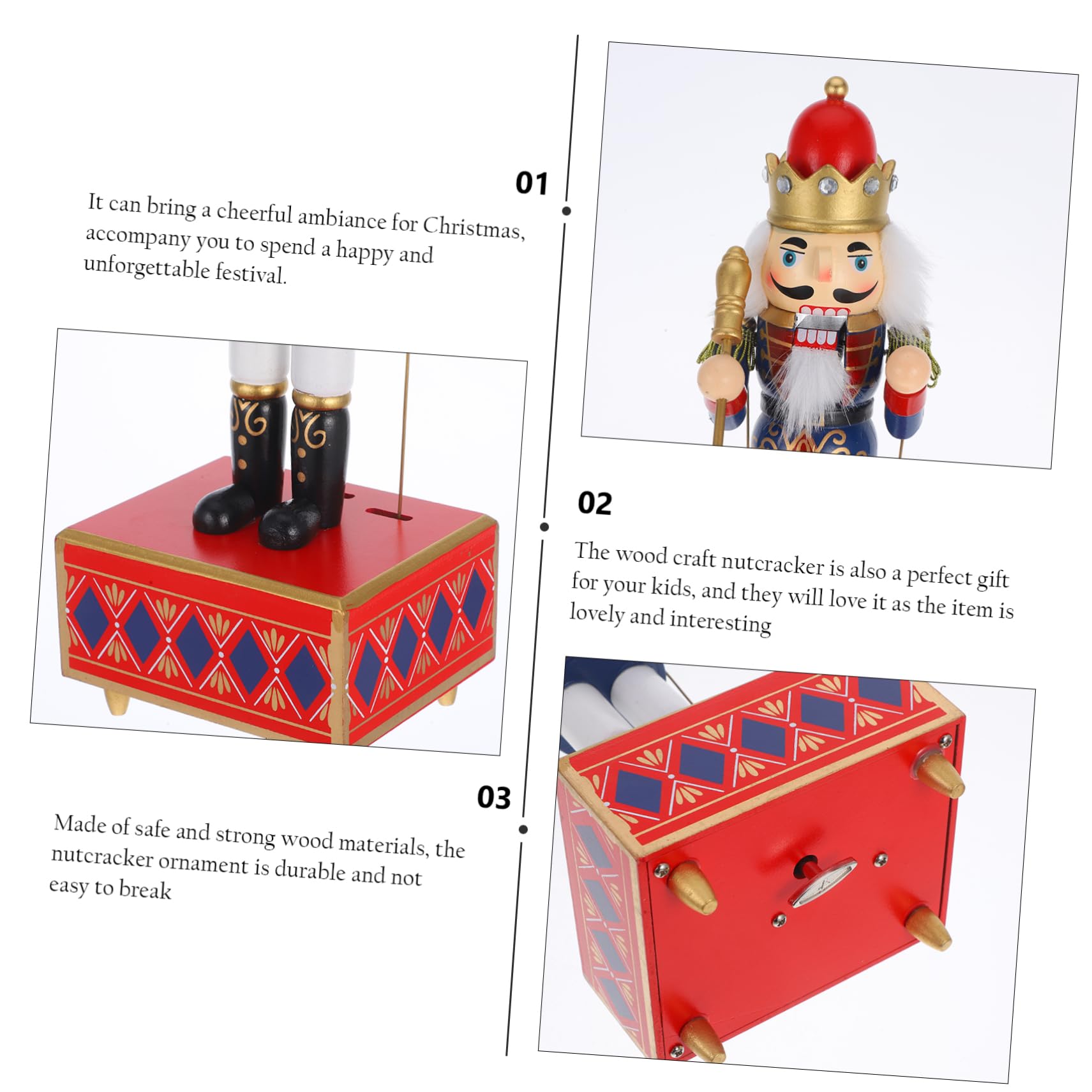 ABOOFAN Musical Box 32cm Weihnachten Musik Box Wind Elegante Für Wohnzimmer