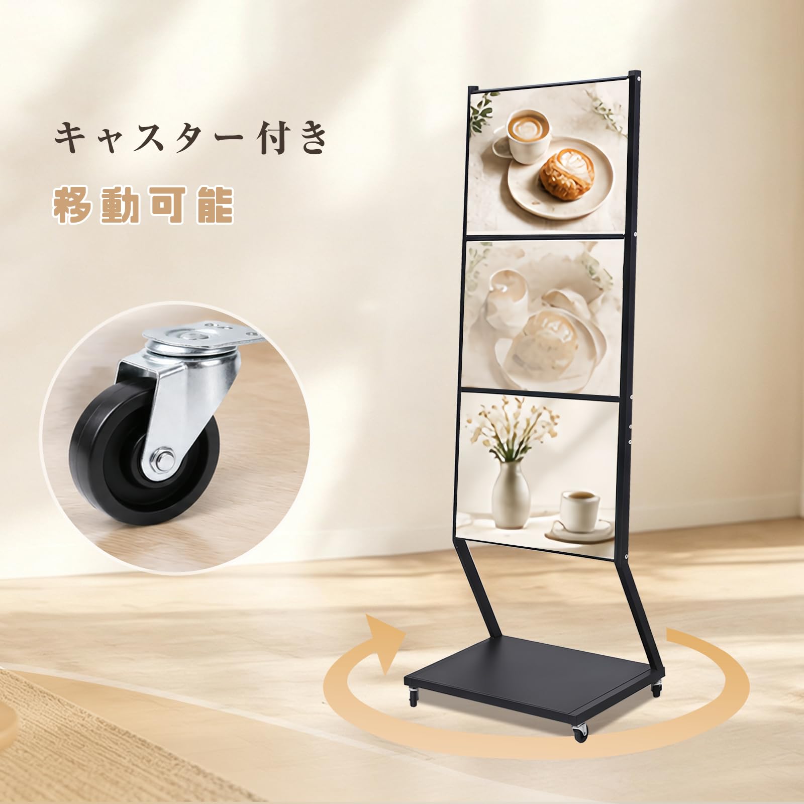 Amazon | KASABULAC ディスプレイラック 立て看板 両面サインスタンド