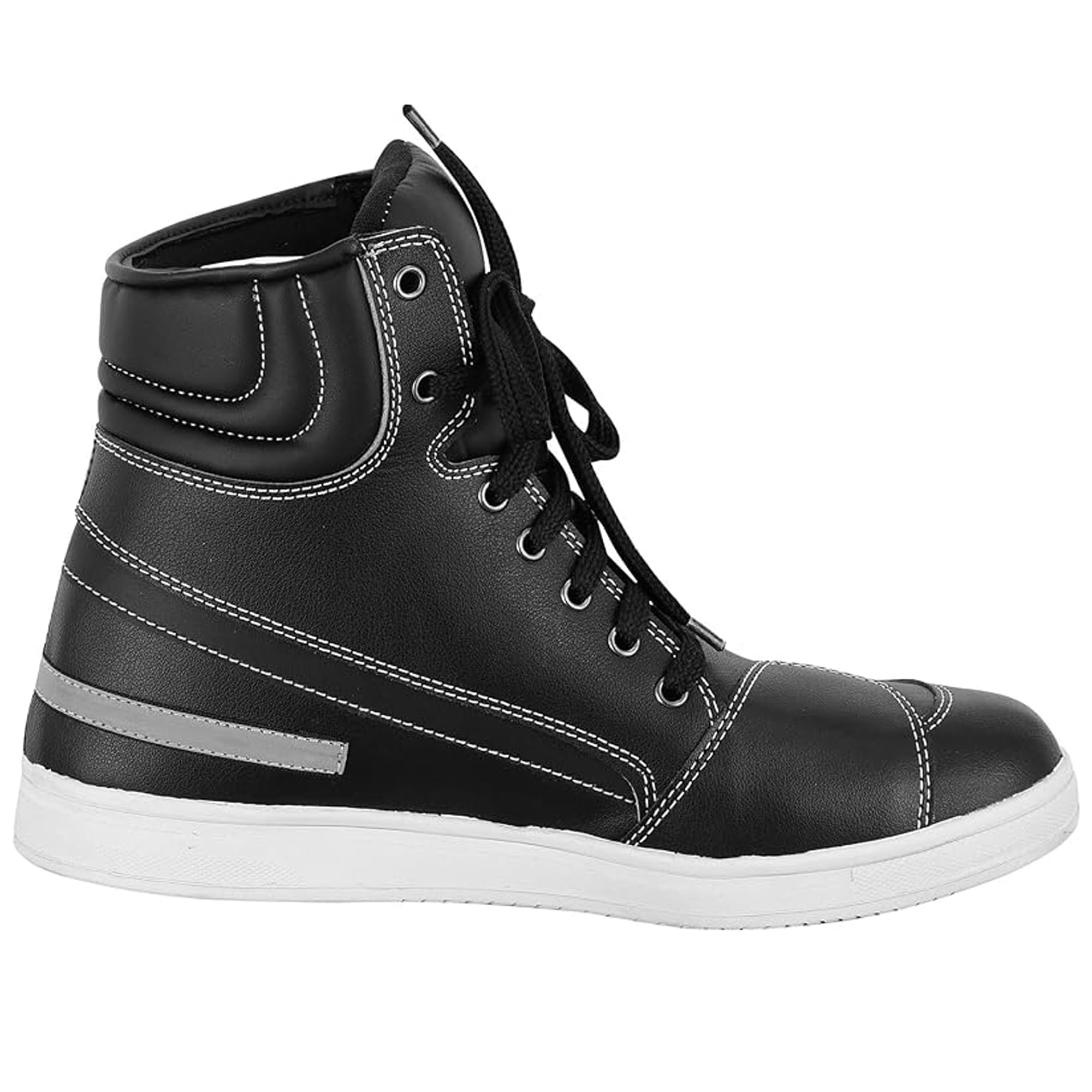 Zapatos de Moto para Hombre Zapatillas de Moto Botas de Cuero Suela de Goma Botas de Moto de Cuero Protector Homologadas CE EN 13634:2017