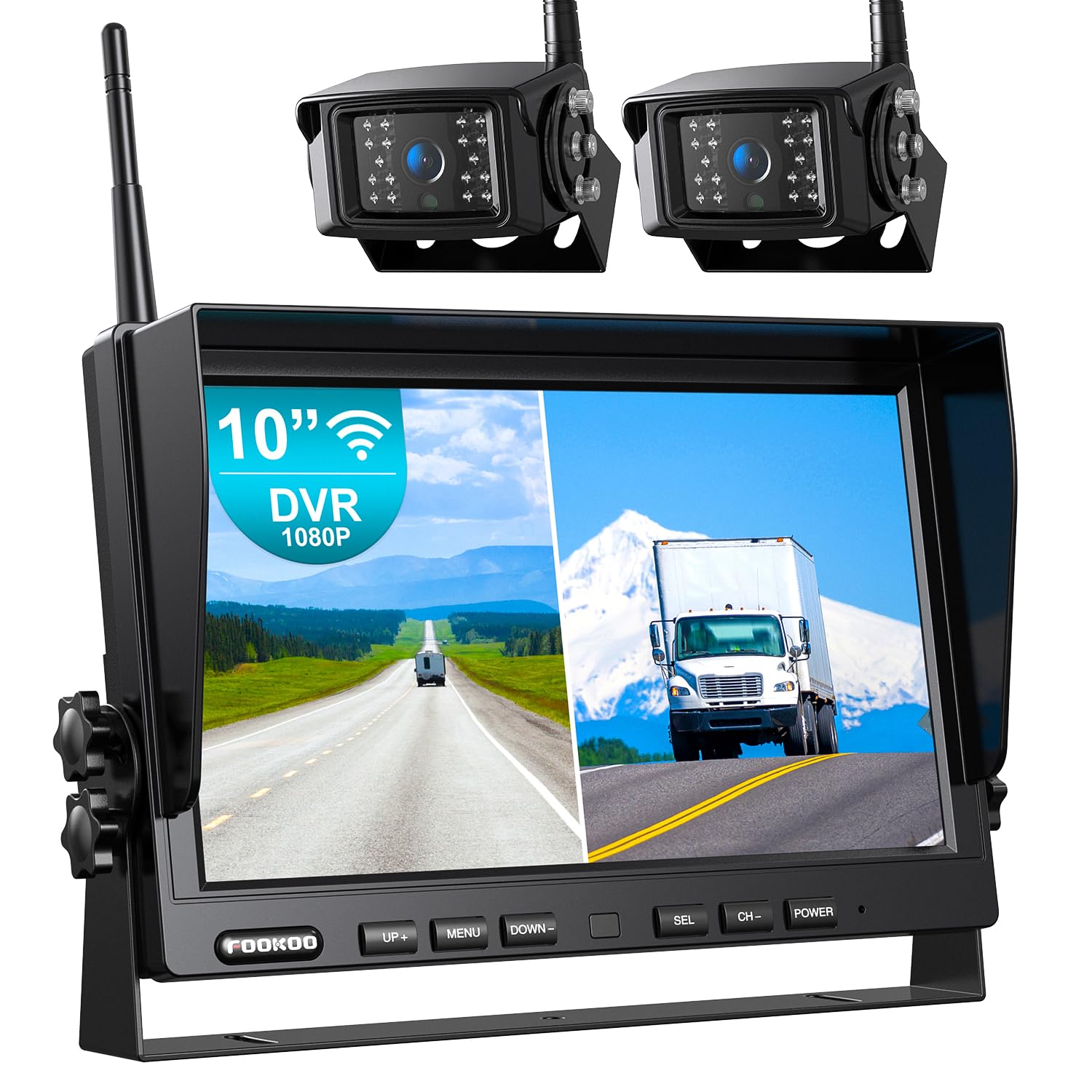 Fookoo 1080P 10' Wireless Backup Camera System