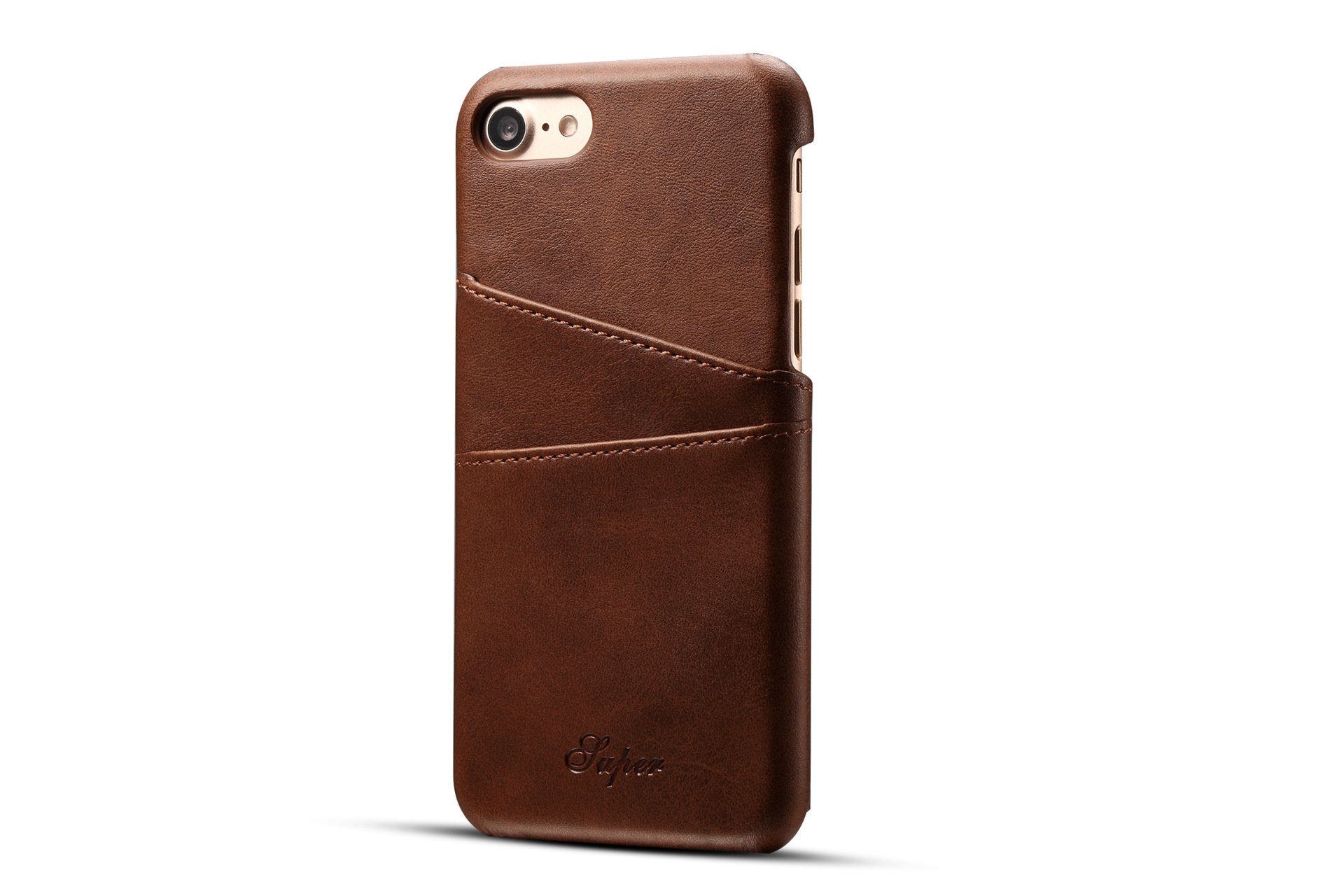 iPhone 7 Case,TACOO Premium PU Leather with Card Holder Function Durable Protective Back Cover Phone Card Cases for Apple iPhone 7 4.7 Inch 2016 Release-Brown