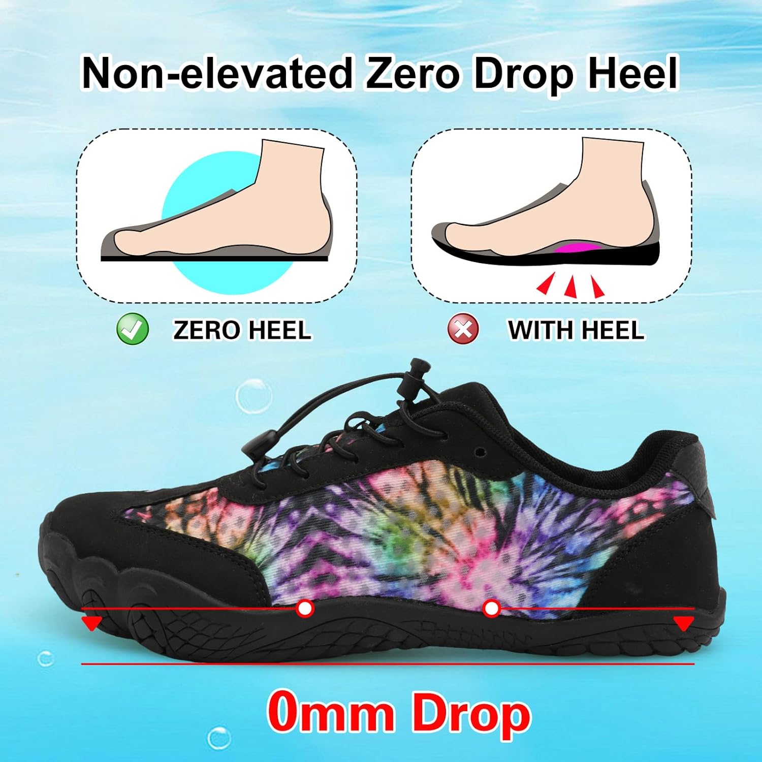 XIHALOOK Water Barefoot Shoes for Women Men Wide Toe Minimalist Barefoot Shoes Quick-Dry for Beach Swim River Pool Lake Surfing Training