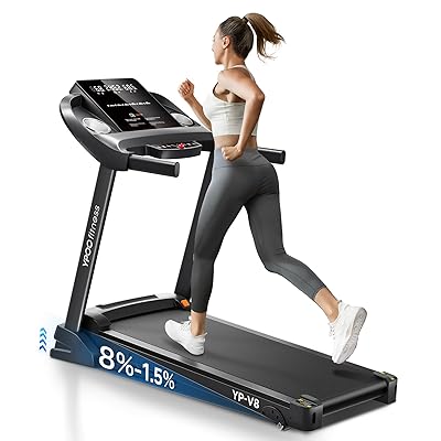 Treadmills for Home Use, Walking Pad Treadmill with Incline, Auto Foldable Treadmill for Home, 8.0 MPH Running Treadmill with Bluetooth Enabled, 300 lbs User Capacity