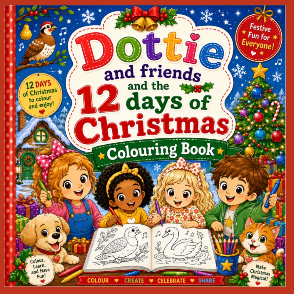 Dottie and Friends and the 12 Days of Christmas Colouring Book (Dottie and Friends Fabulous Adventures Colouring Books)